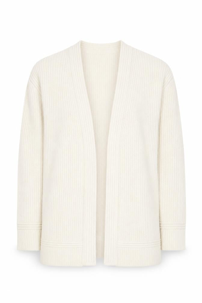Marks & Spencer Women Ivory Long Sleeve Knit Cardigan XS
