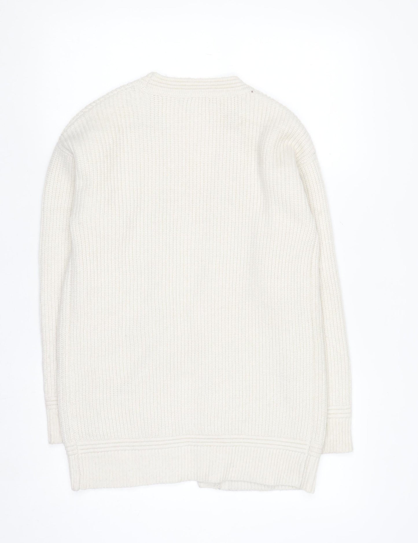Marks and Spencer Women Ivory Long Sleeve Knit Cardigan XS