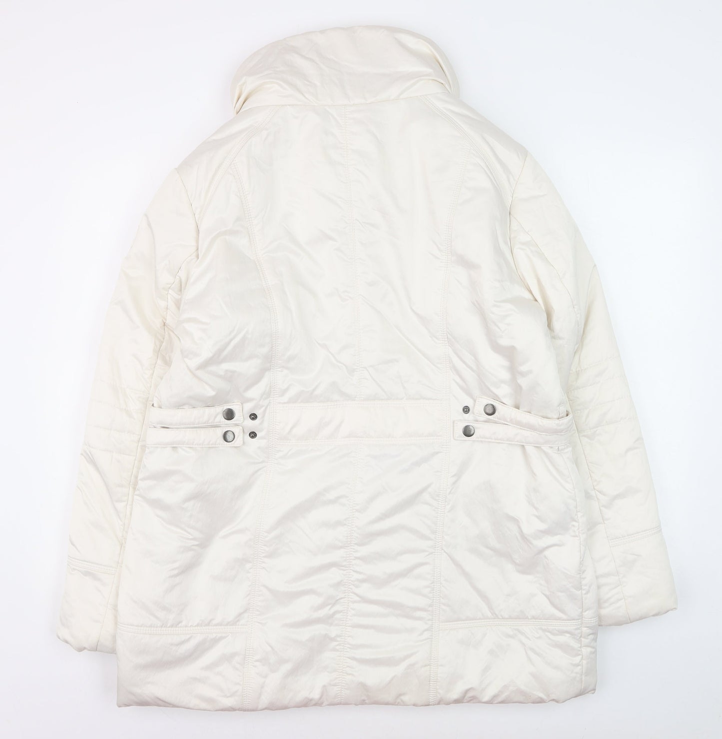 Wega Fashion Women's Ivory Puffer Jacket Size 14 Winter Coat