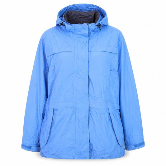 Jack Murphy Women's Blue Waterproof Hooded Rain Coat UK 14