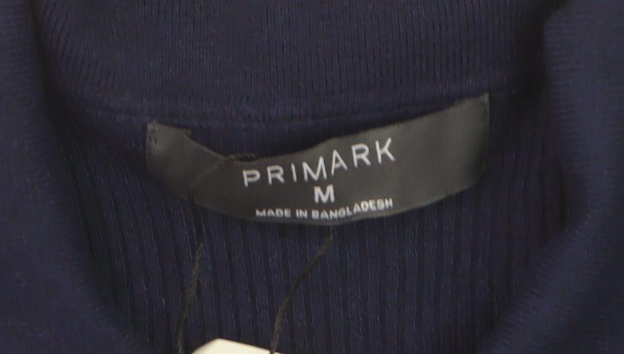 Primark Women's Blue Collared Button Cardigan Jumper Size M