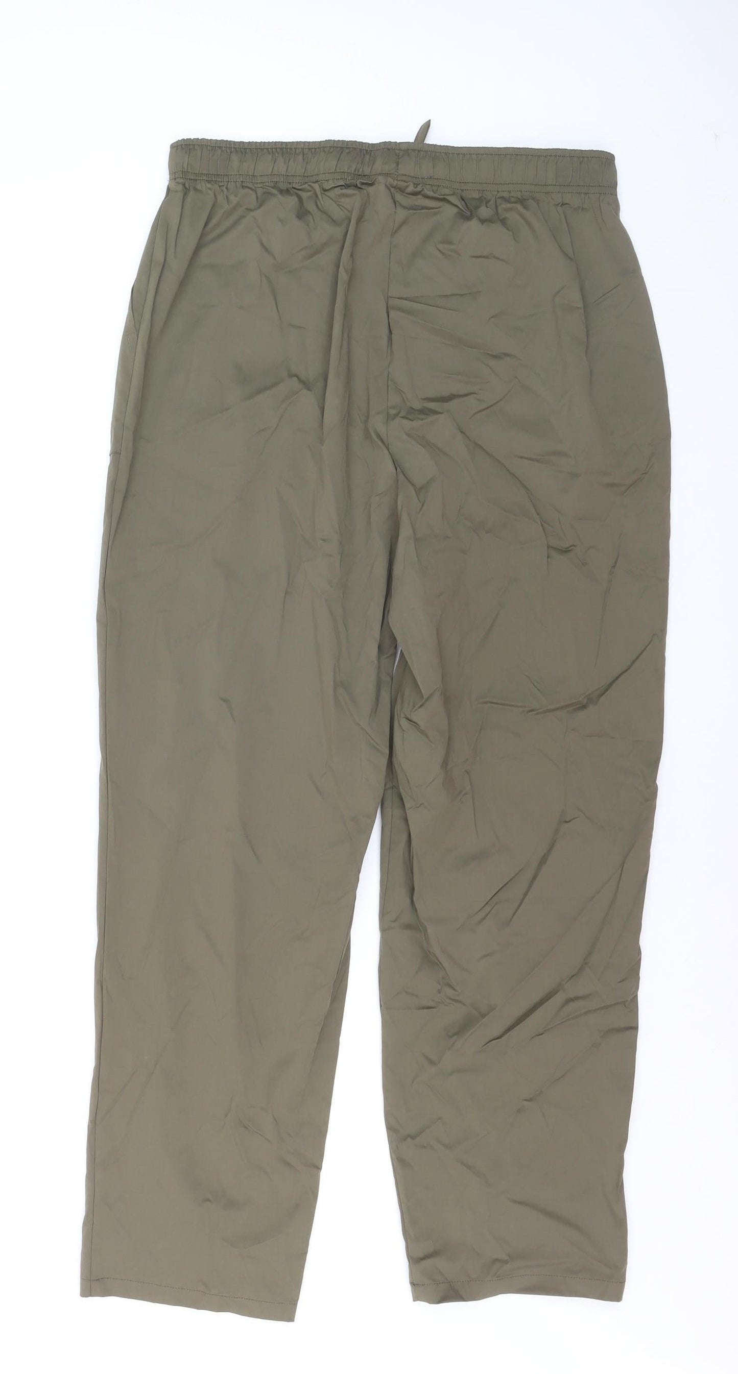 Primark Women’s Green Cargo Trousers M Elastic Waist Drawstring Lightweight