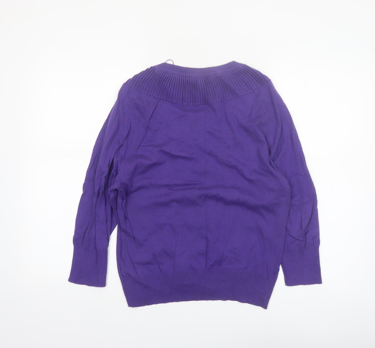 Rule The Water Women’s Purple Cotton Button Cardigan Size 16
