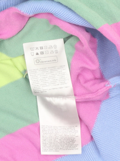 Brand and care label for b.young Women's Multicoloured Striped jumper, size M, Knit