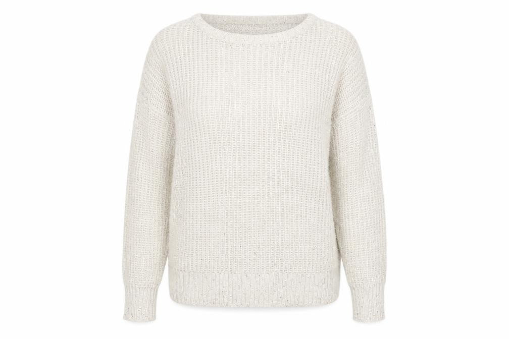 Atmosphere Women’s Ivory Sequin Knit Jumper Size 14