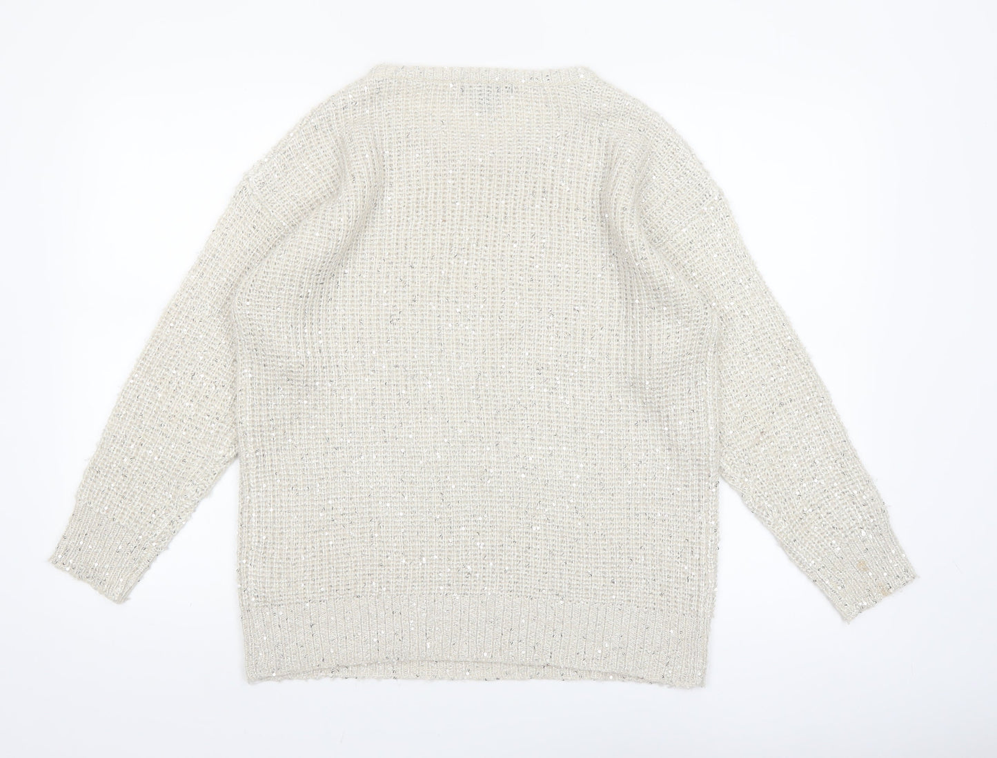 Atmosphere Women’s Ivory Sequin Knit Jumper Size 14