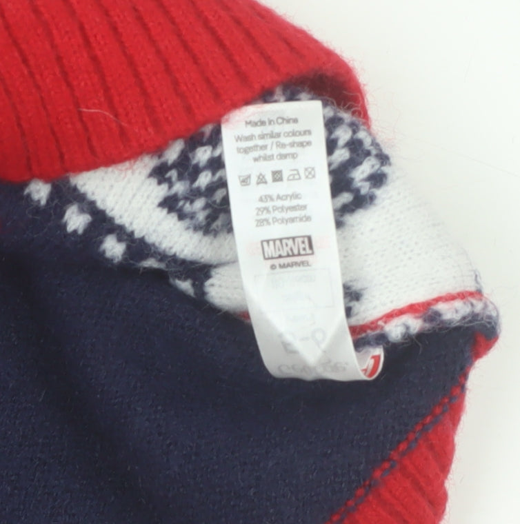 Marvel Spiderman Boys Multicoloured 5-6 Years Pullover Jumper by George