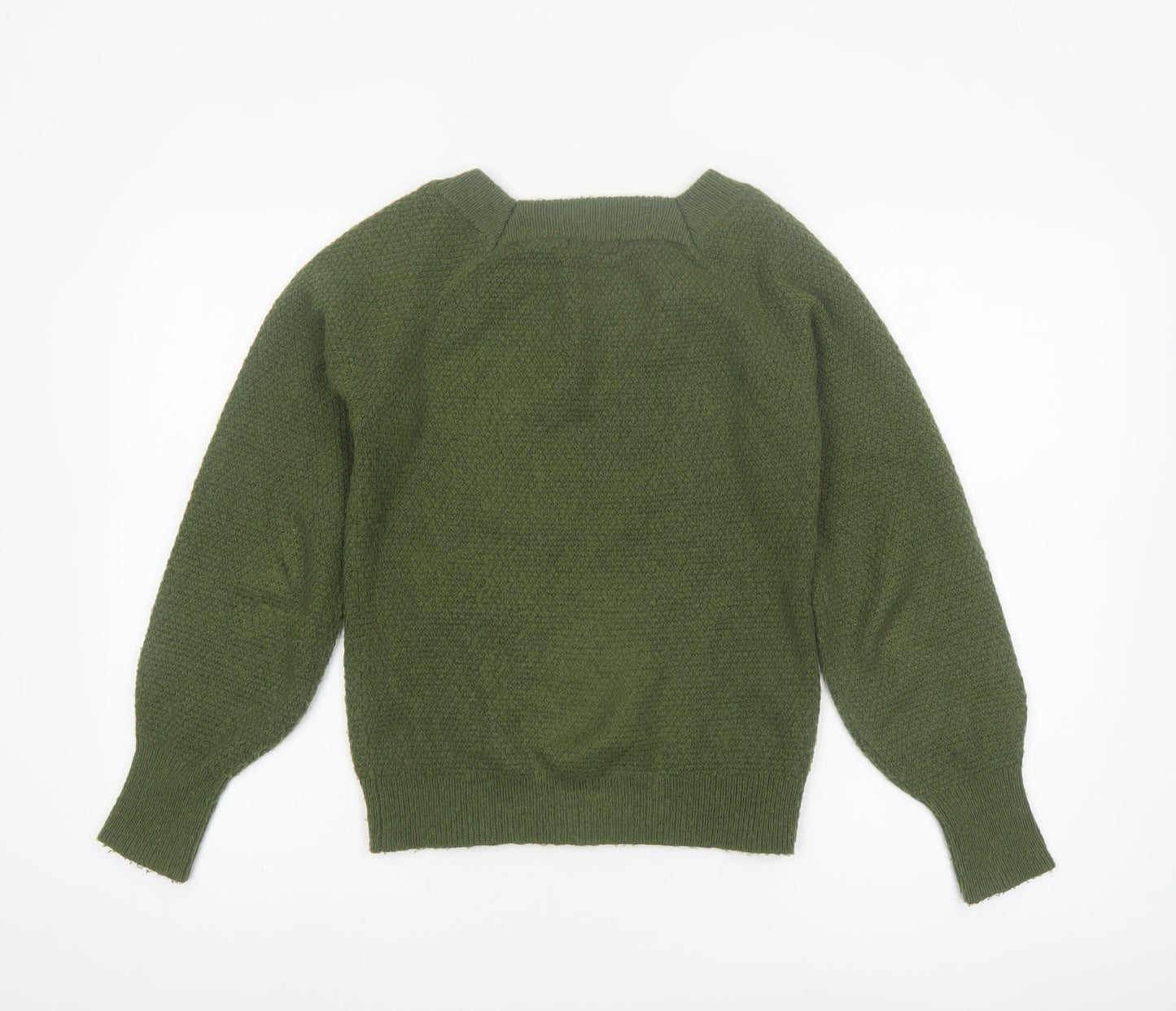 Tu Women Green Cable-Knit Pullover Jumper Size 8 Regular Fit