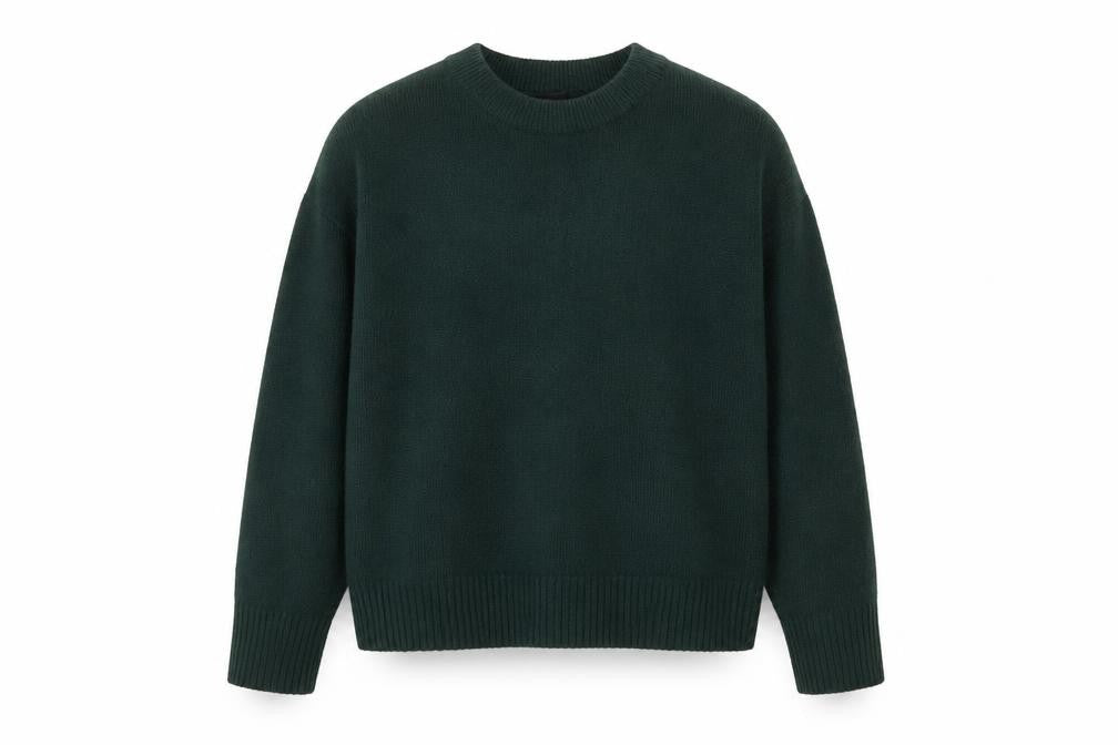 New Look Women's Green Crew Neck Knit Pullover Jumper Size M