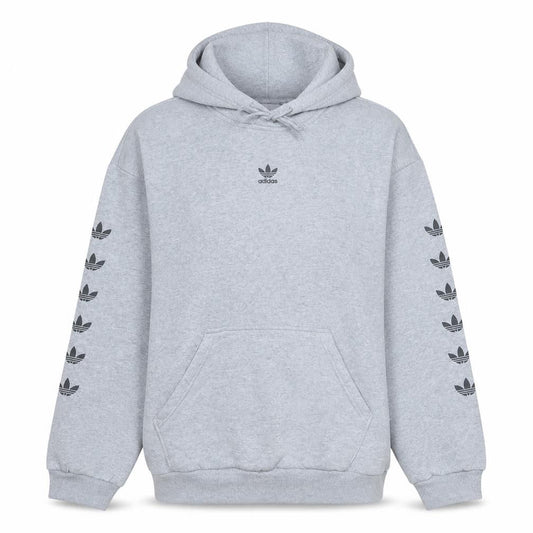 Front view of Adidas Women’s Grey Hooded Pullover Sweatshirt, size XS