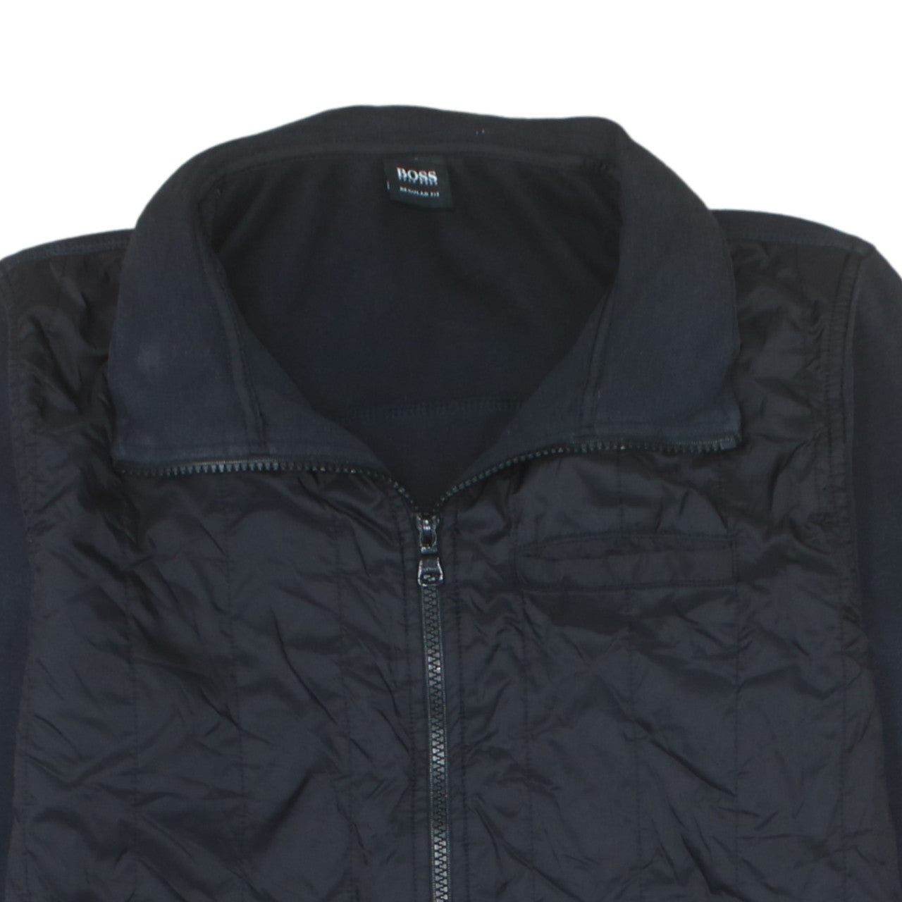 Hugo Boss Men's Black Regular Fit Full Zip Bomber Jacket Size L