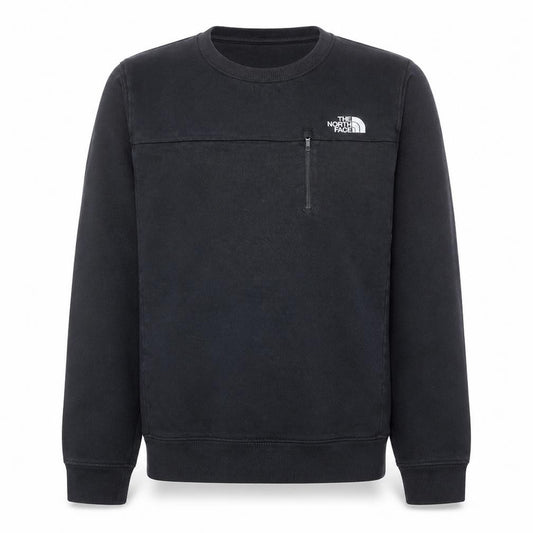 The North Face Men's Black Pullover Sweatshirt Small Fleece Zip Pocket