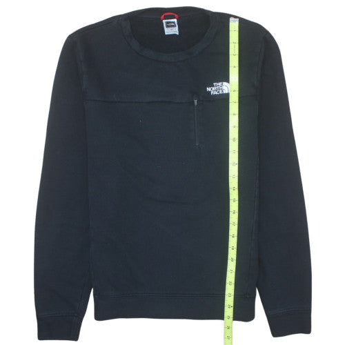 The North Face Men's Black Pullover Sweatshirt Small Fleece Zip Pocket