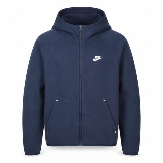 Nike Men's Blue Full Zip Hoodie Size M Cotton Blend