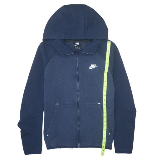 Nike Men's Blue Full Zip Hoodie Size M Cotton Blend