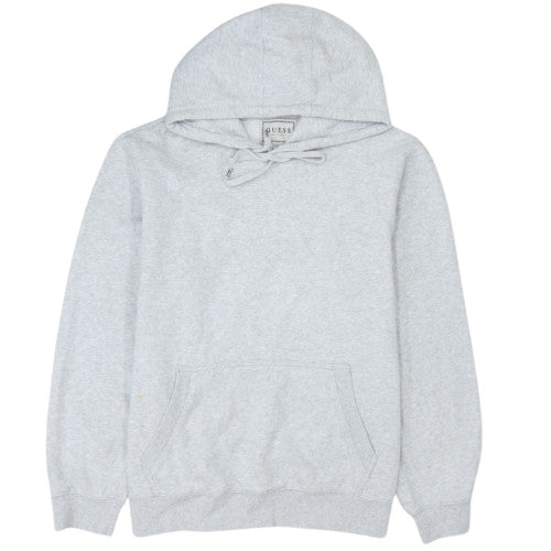 Preloved Guess Men's Grey Pullover Hoodie L Fleece Regular Fit - Front