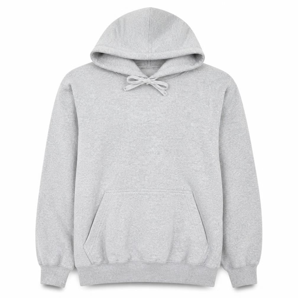 Guess Men's Grey Pullover Hoodie L Fleece Regular Fit