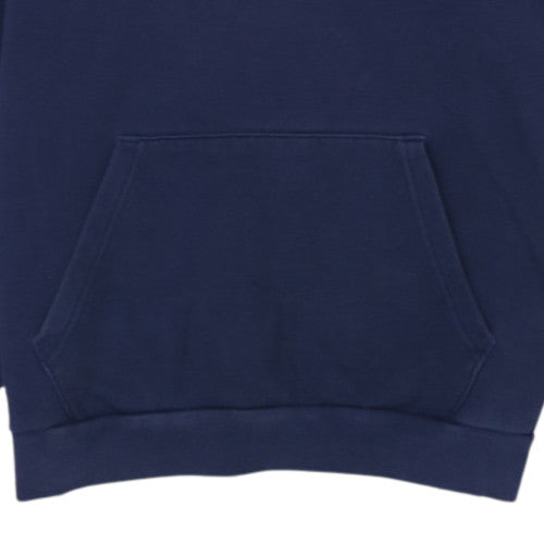 Puma Men's Blue Pullover Hoodie L Logo Fleece Sportswear