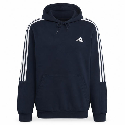 Adidas Mens Blue Pullover Hoodie M Sports Fleece Regular Fit
