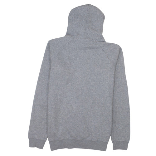 Adidas Mens Grey Hoodie M Pullover Fleece Graphic Logo Sweatshirt