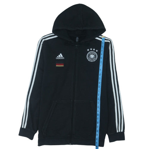 Adidas Men’s Black Full Zip Hooded Sweatshirt L Germany Football Hoodie