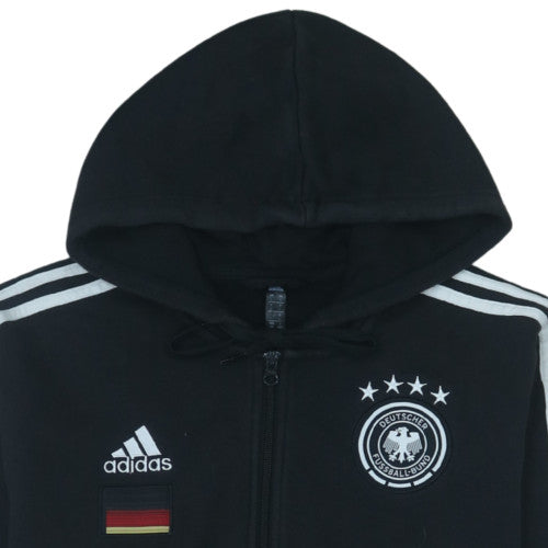 Adidas Men’s Black Full Zip Hooded Sweatshirt L Germany Football Hoodie