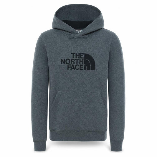 The North Face Men's Grey Pullover Hoodie M Cotton Blend Logo