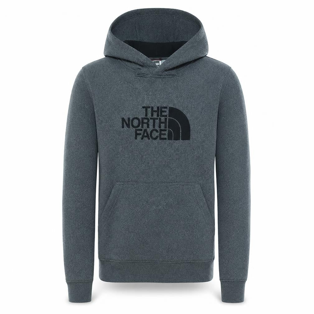 The North Face Men's Grey Pullover Hoodie M Cotton Blend Logo