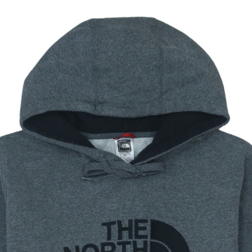 The North Face Men's Grey Pullover Hoodie M Cotton Blend Logo