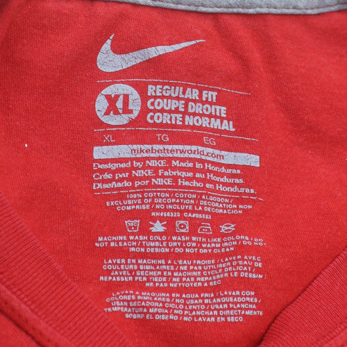 Nike Mens Red XL Regular Fit Crew Neck Graphic T-Shirt