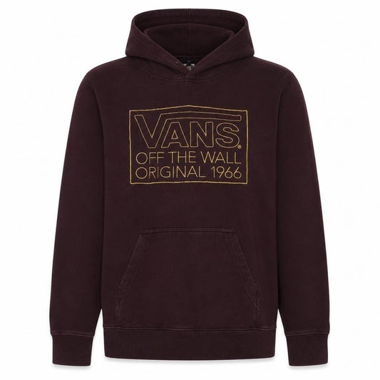 Vans Men's Brown Pullover Hoodie S Regular Fit Graphic Fleece