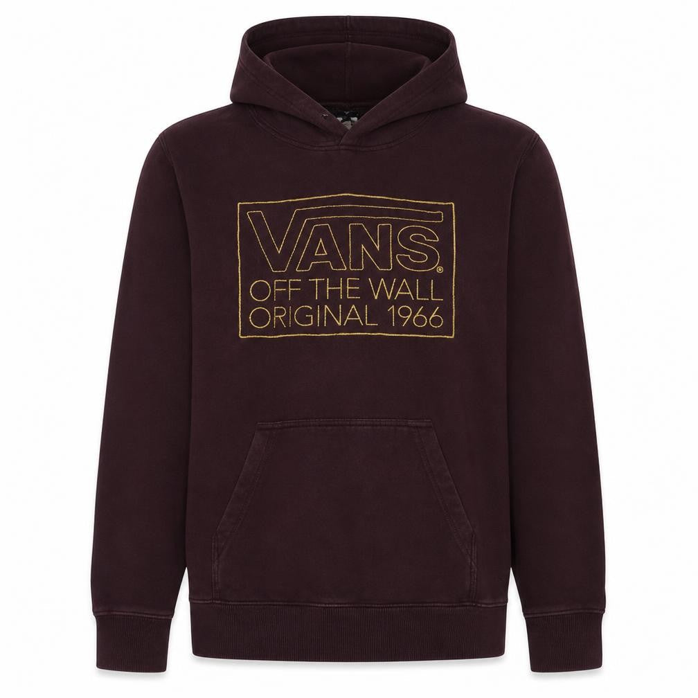 Vans Men's Brown Pullover Hoodie S Regular Fit Graphic Fleece