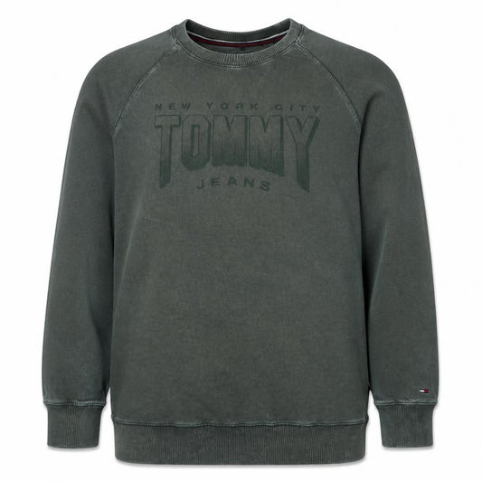 Tommy Jeans Men's Green XXL Regular Fit Graphic Sweatshirt