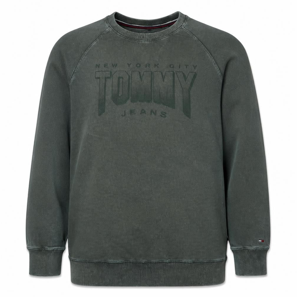 Tommy Jeans Men's Green XXL Regular Fit Graphic Sweatshirt
