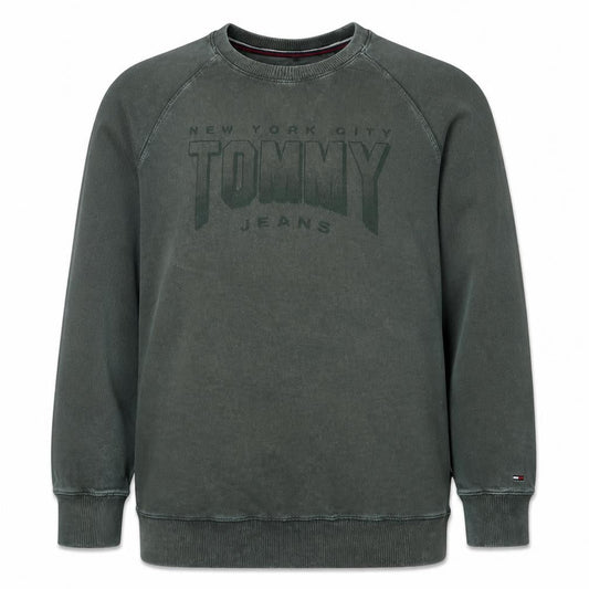 Tommy Jeans Men's Green XXL Regular Fit Graphic Sweatshirt