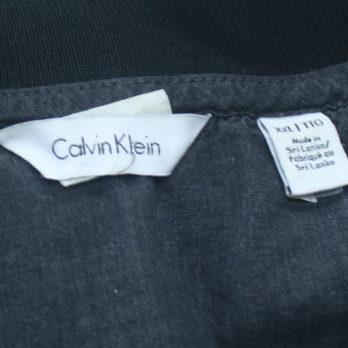Calvin Klein Men's Black XL Regular Fit Cotton Polo Shirt