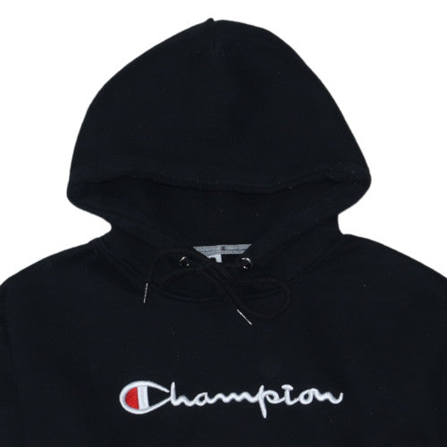 Champion Men's Black 2XL Pullover Hoodie Embroidered Logo