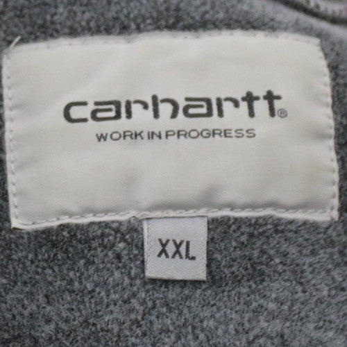 Carhartt Men's Grey Full Zip Hooded Sweatshirt XXL