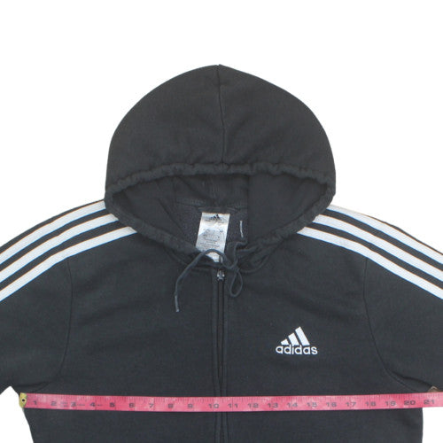 Adidas Men’s Black Full Zip Hoodie Size M Fleece Sportswear