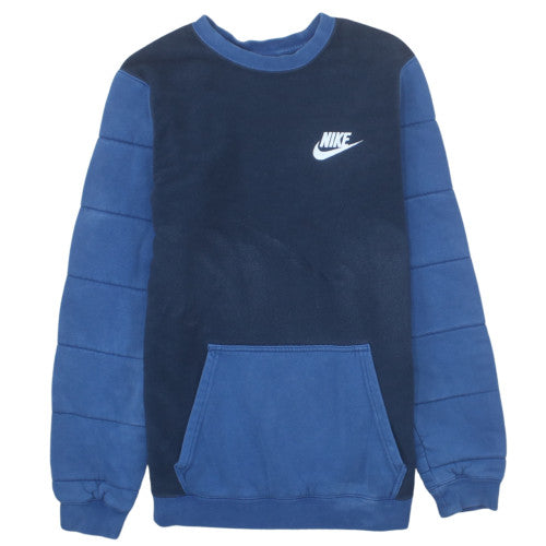 Nike Mens Blue Pullover Sweatshirt Crew Neck Long Sleeve Casual Jumper