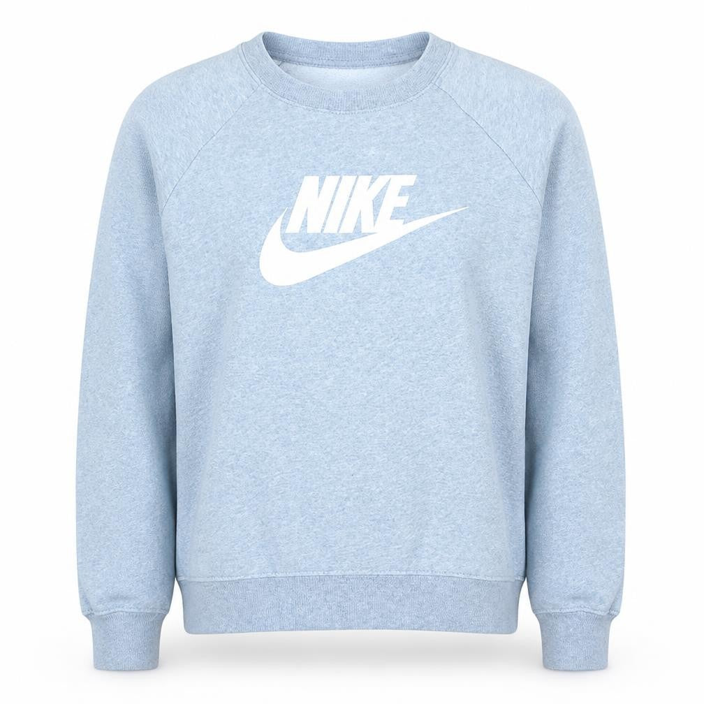 Nike Womens Grey Crew Neck Pullover Sweatshirt Size 12 M