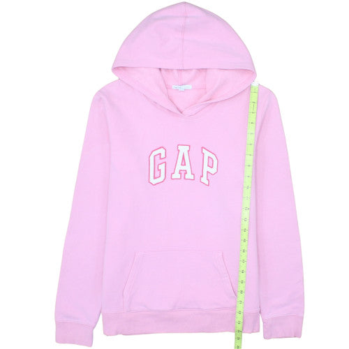 GAP Womens Pink Pullover Hoodie M Cotton Blend Casual Sweatshirt