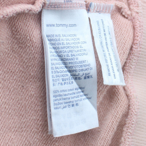Tommy Hilfiger Women Pink Crew Neck Pullover Sweatshirt M
