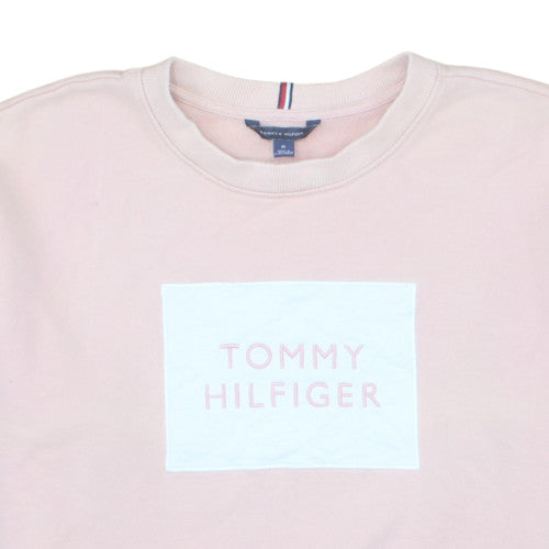 Tommy Hilfiger Women Pink Crew Neck Pullover Sweatshirt M