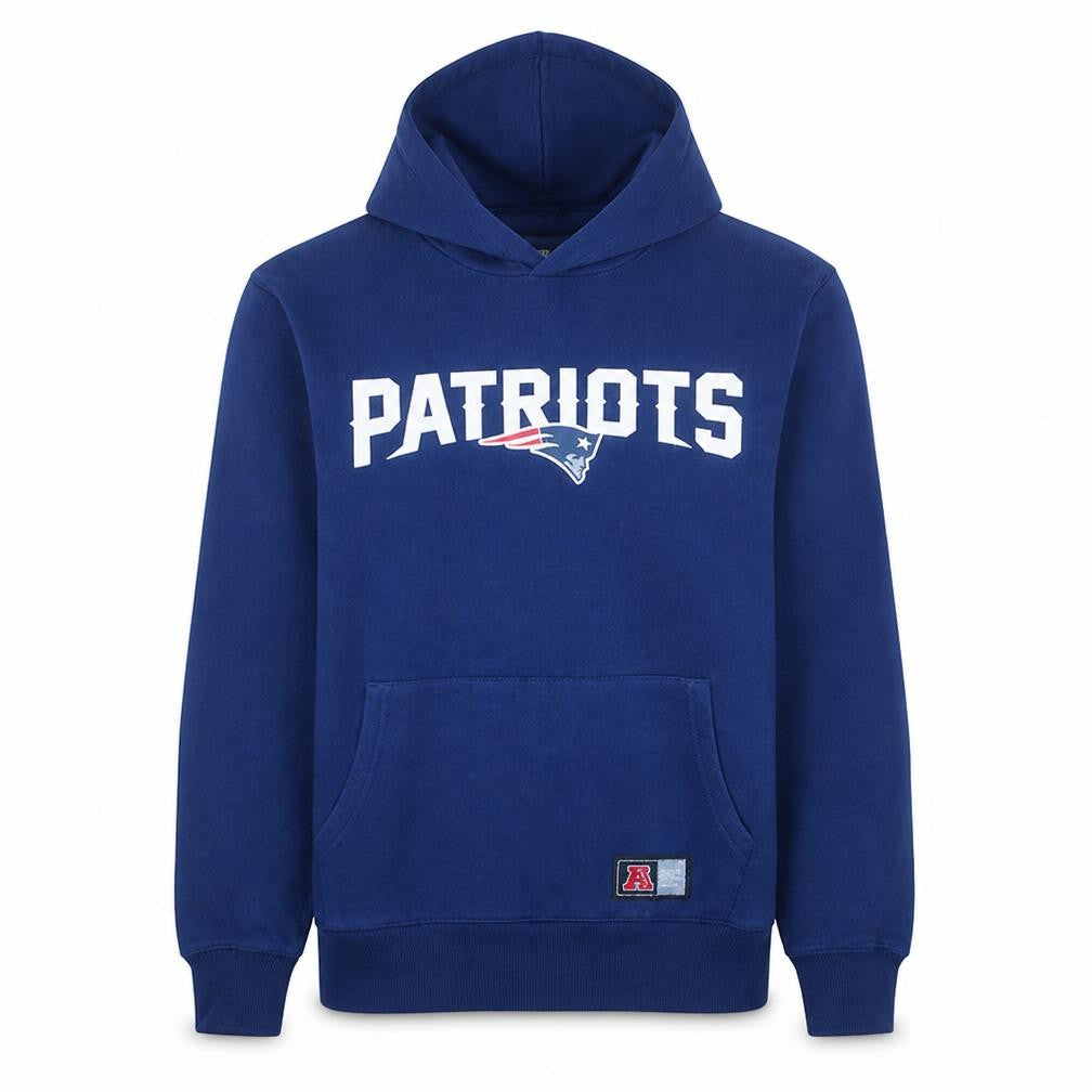 NFL Team Apparel Men's Blue Patriots Pullover Hoodie M Regular Fit