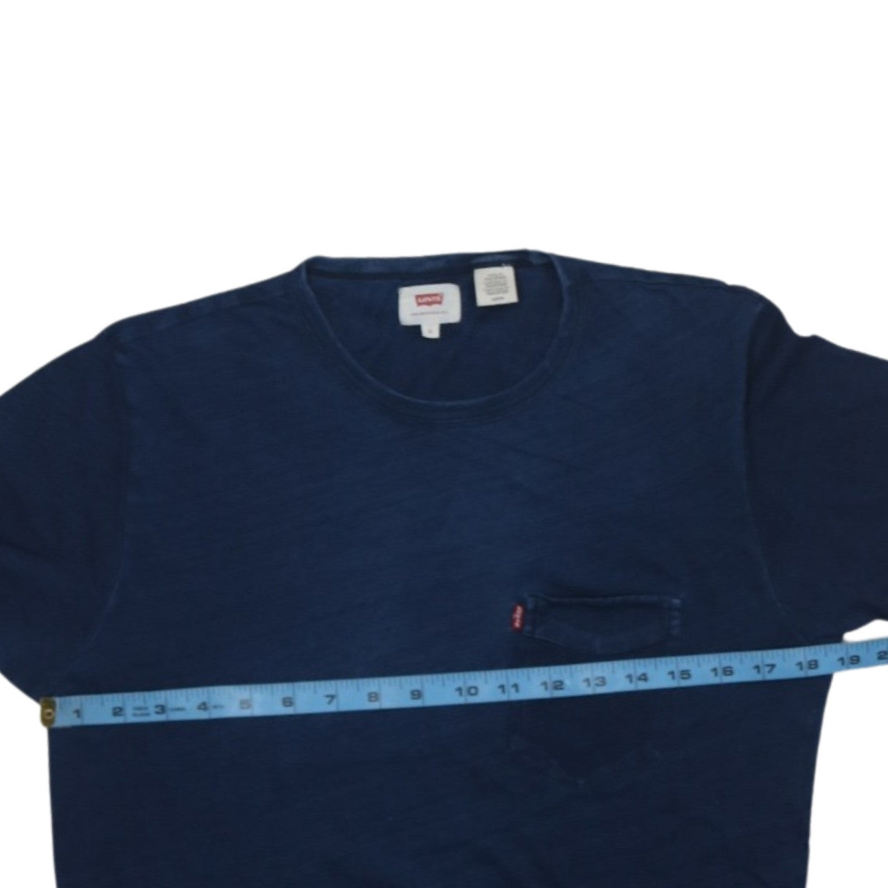 Levi's Men's Blue Cotton Crew Neck Short Sleeve T-Shirt Size S