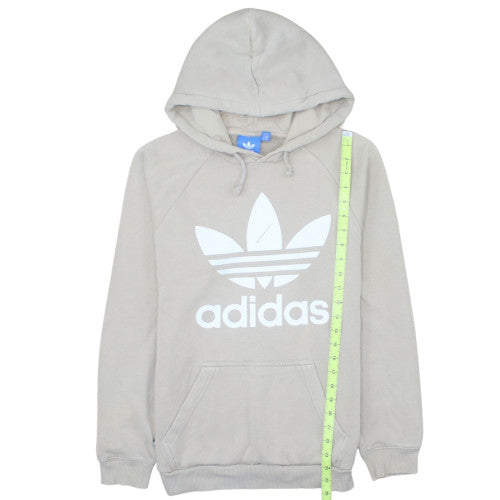 Adidas Womens Beige Pullover Hoodie Small Hooded Sweatshirt
