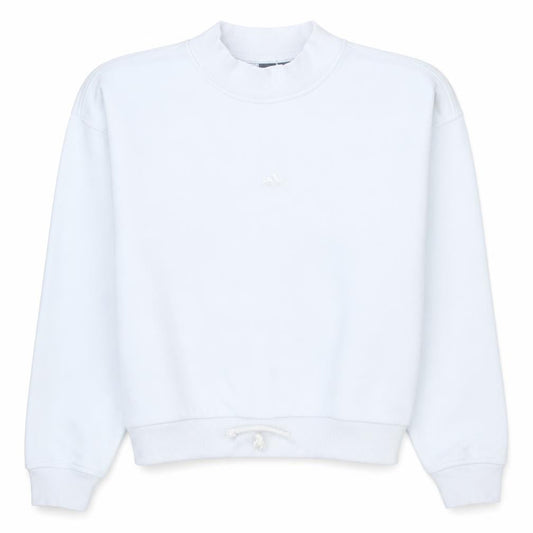 Adidas Womens White XS Pullover Sweatshirt with Drawstring Hem