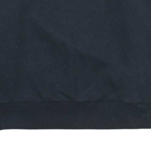 FILA Mens Black Pullover Sweatshirt M Regular Fit Fleece Crew Neck