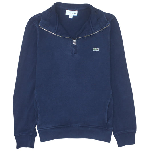 Lacoste Men's Blue 1/2 Zip Cotton Sweatshirt Size S